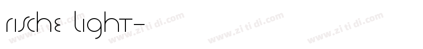 Rische Light字体转换